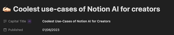 Des exemples concrets d'utilisation de Notion AI