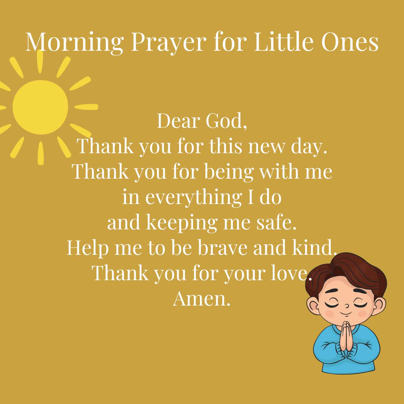 morning pray for small kids