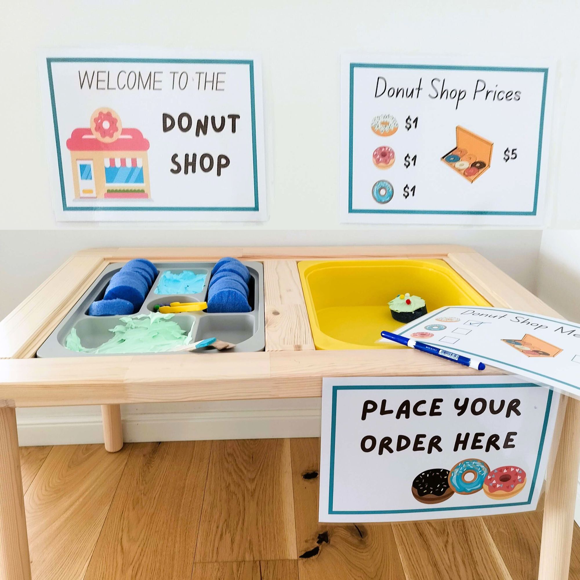 donut shop pretend play