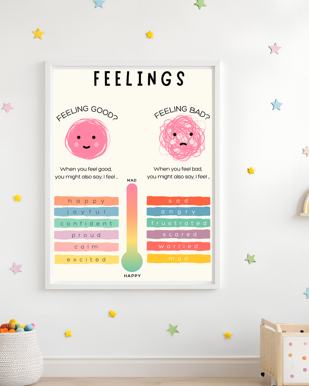 cozy corner, calm down tools, calm down poster