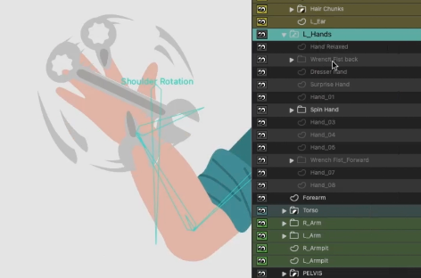 Moho heirarchy and animation