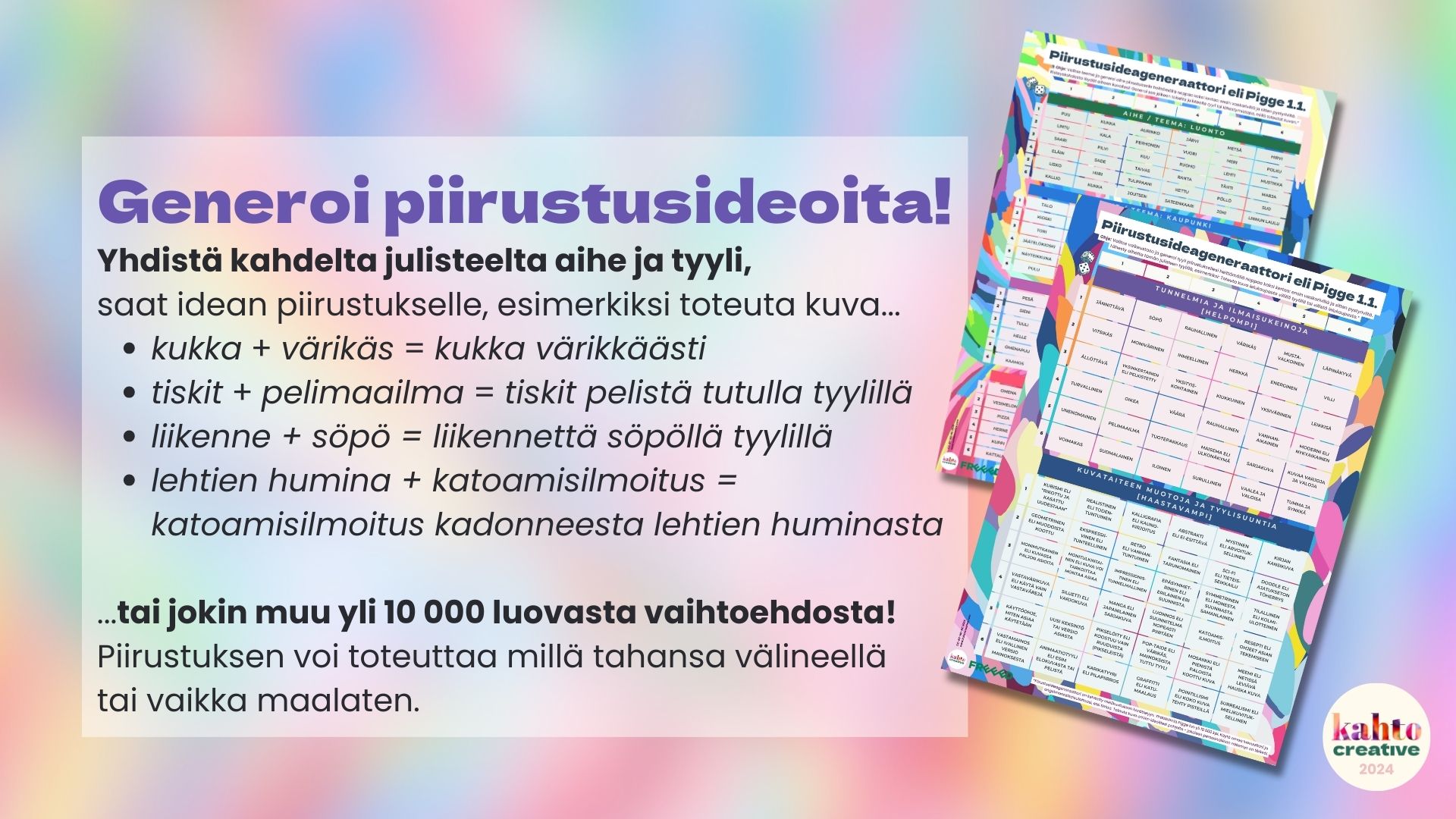 Piirustusideageneraattorin käyttöohje