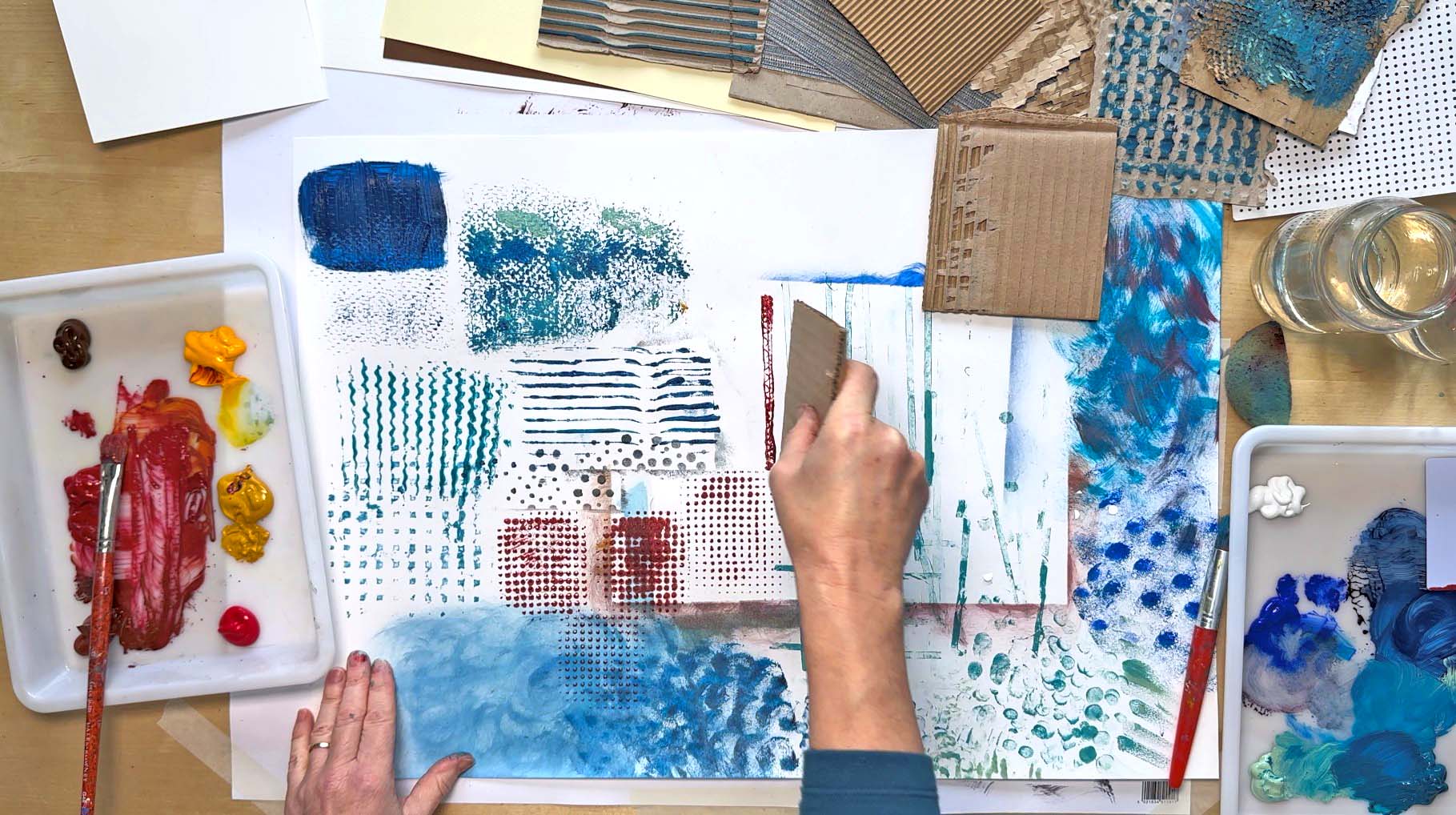 Experimental mark making with Rachel Drake