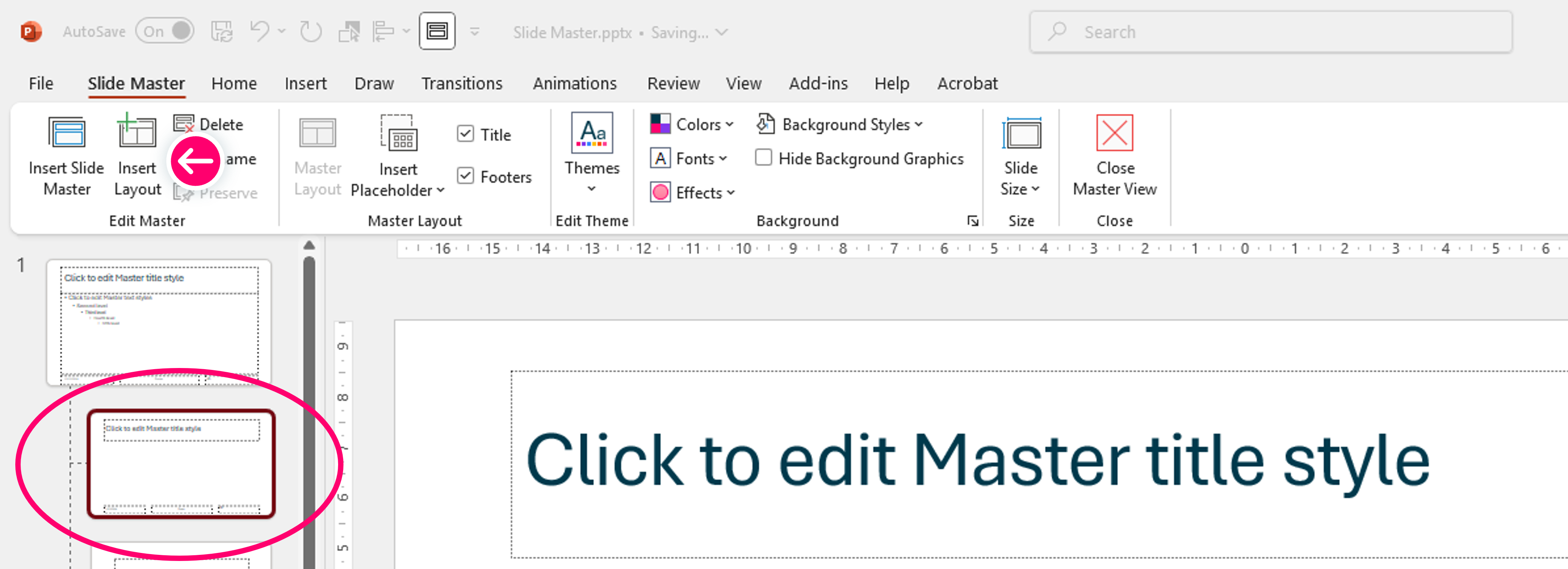 Insert Layout to a Master Slide
