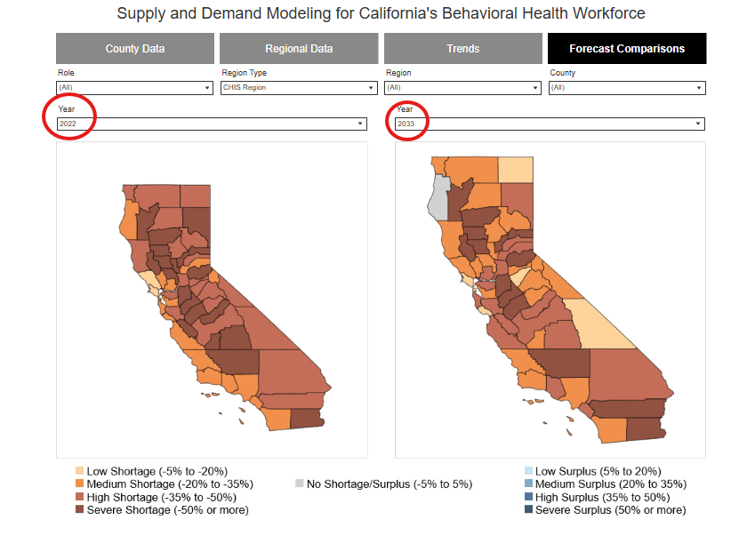 ca workforce shortage by county to persist through 2033