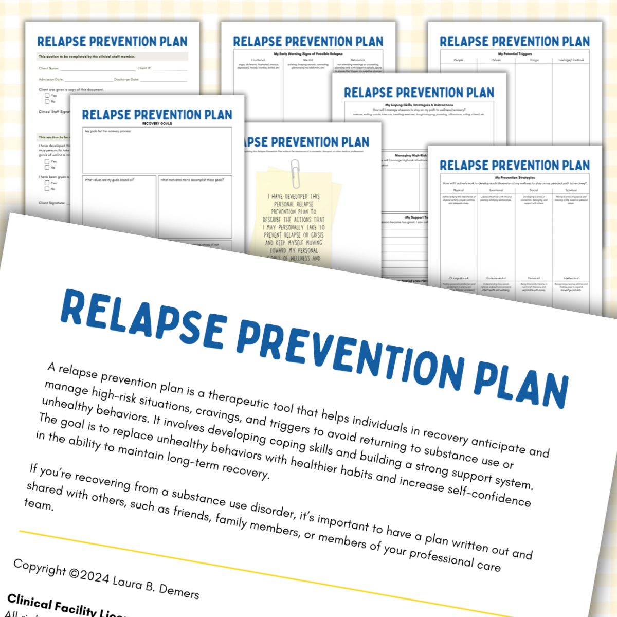 Relapse Prevention Plan