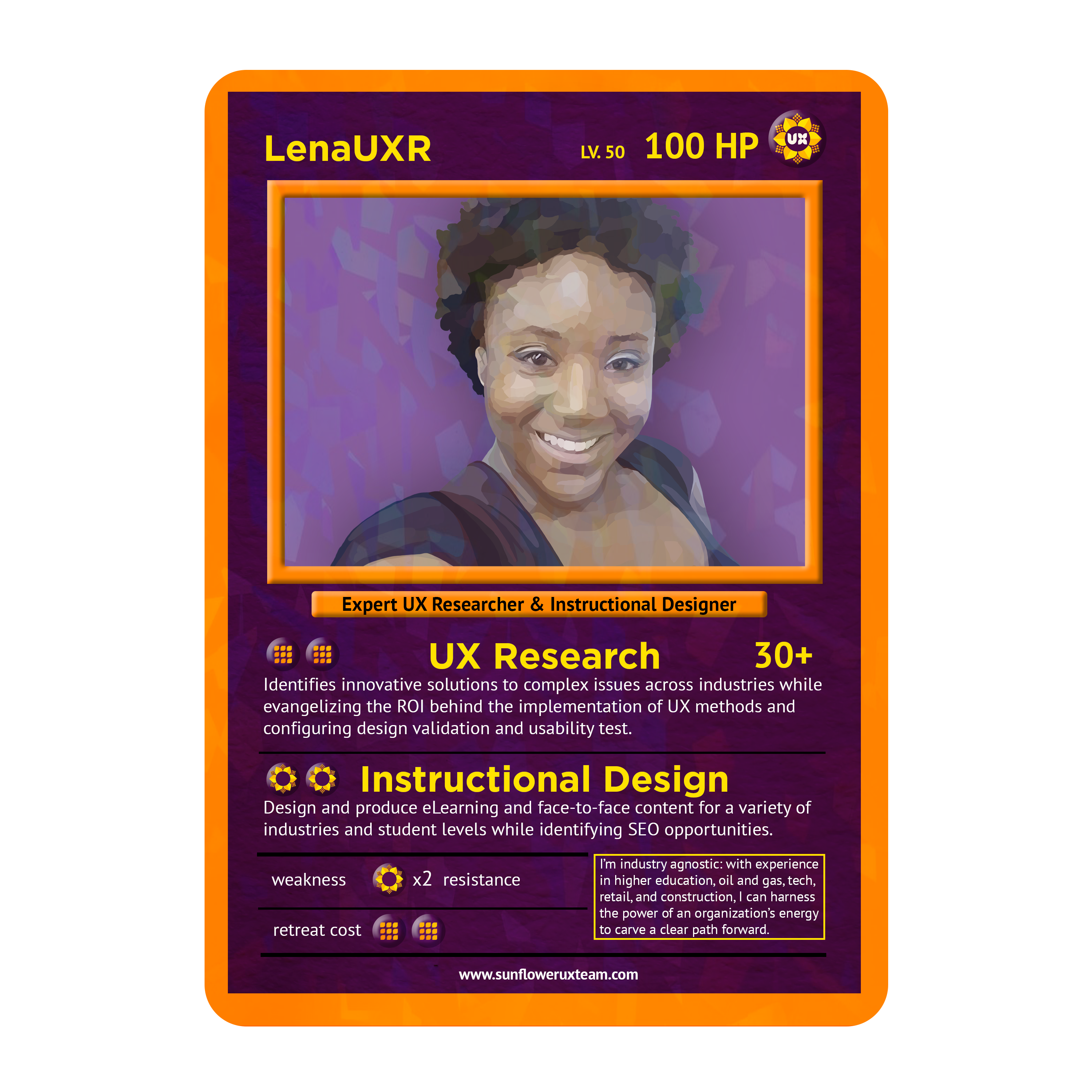 Make your UX resume as easy to understand as a trading card