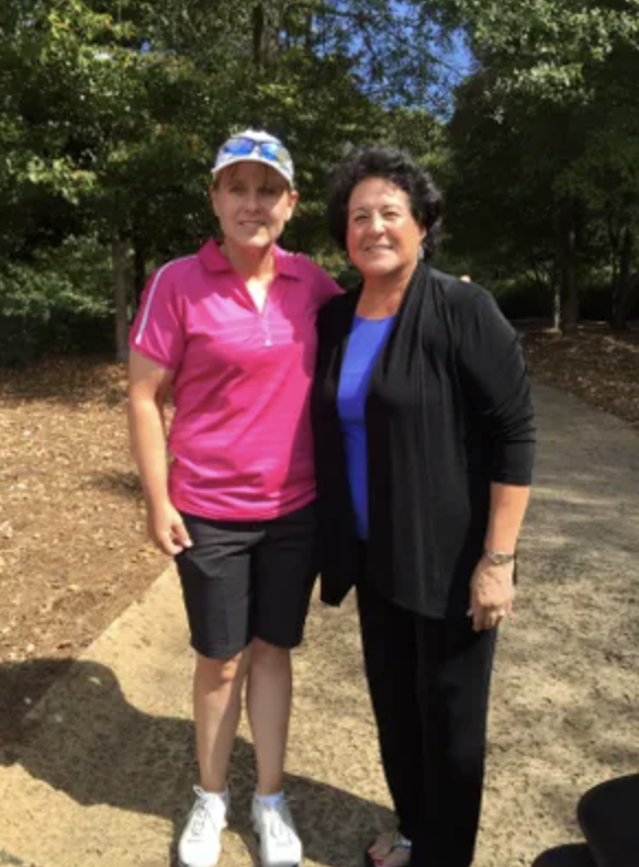 Oxnard resident Sherry Wright, left, has qualified for next month's U.S, Women's Mid-Am Championship. At last year's event she met LPGA Hall of Fame golfer Nancy Lopez.