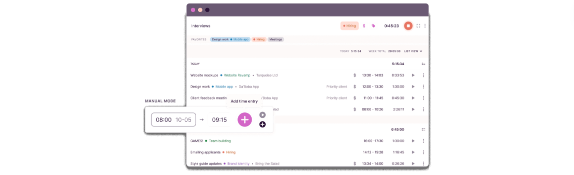 Toggl Track screenshot
