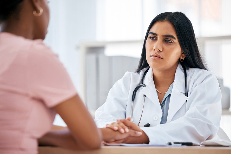 healthcare provider discussing GLP-1 medication and treatment plan