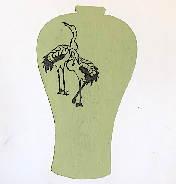 Inscribed inlay pattern on celadon vase - a creative idea for teaching A SINGLE SHARD - from LitWits Workshops