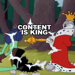 content is king funny meme cartoon bugs bunny - podia blogging article