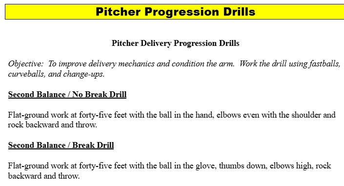 Pitching Progression
