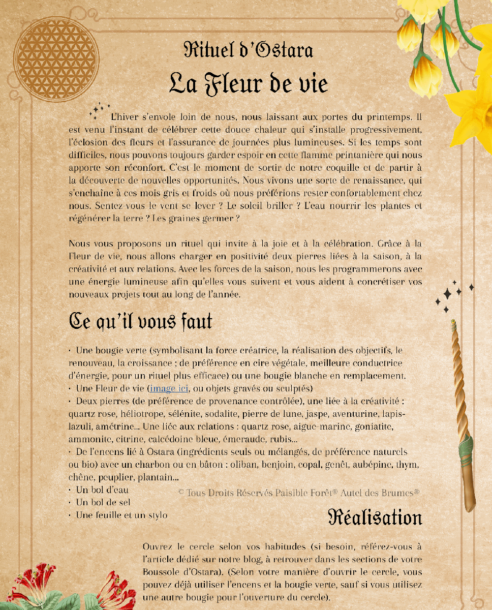 Extrait Rituel Ostara