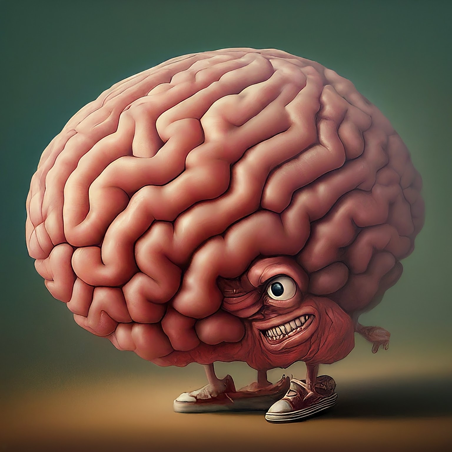 Cartoon of shrinking brain