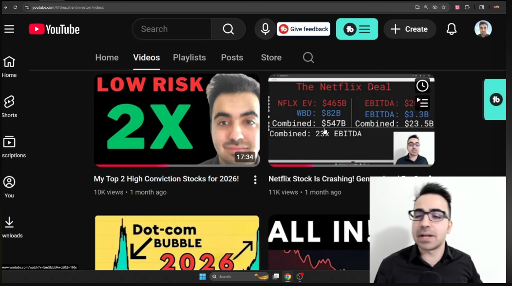 Patient Investors NFLX fundamental analysis on YouTube.com
