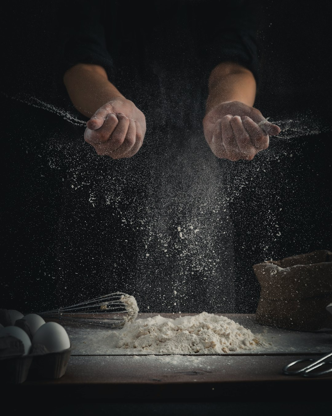 a man kneading the dough