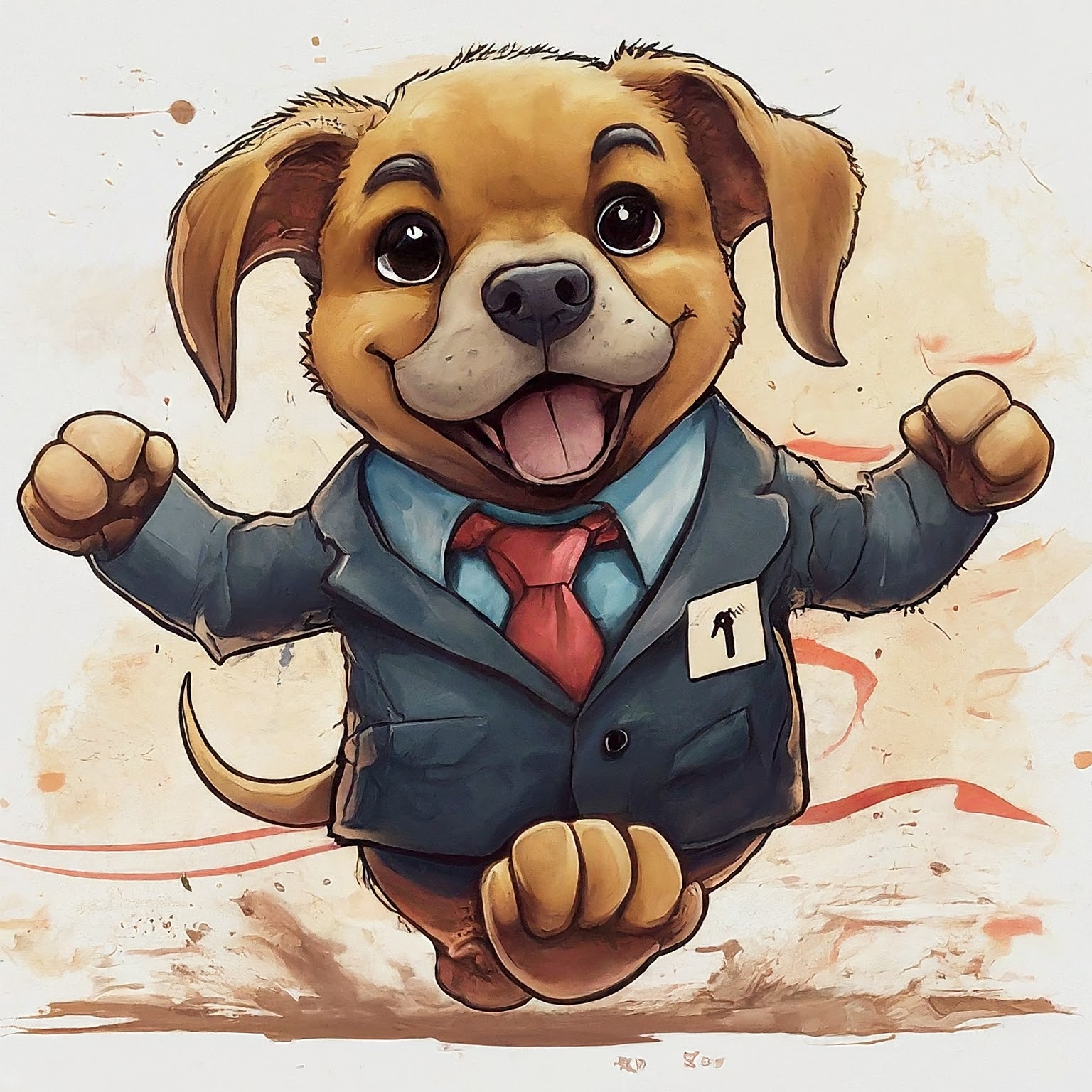 Puppy with a suit
