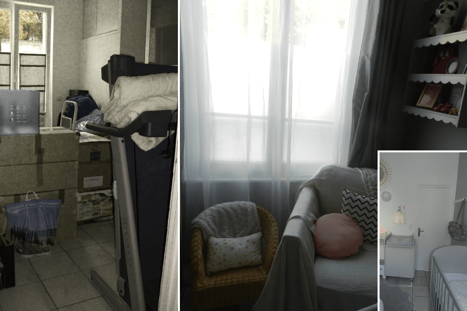 Avant après désencombrement pièce maison - résultat tri rangement organisation home organiser transformation intérieur
