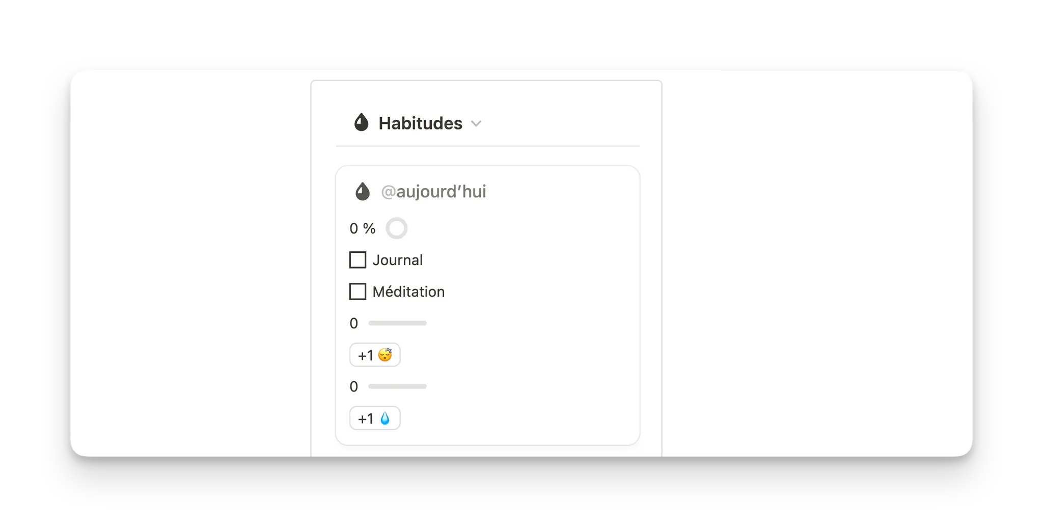 Traqueur d'habitude sur Notion