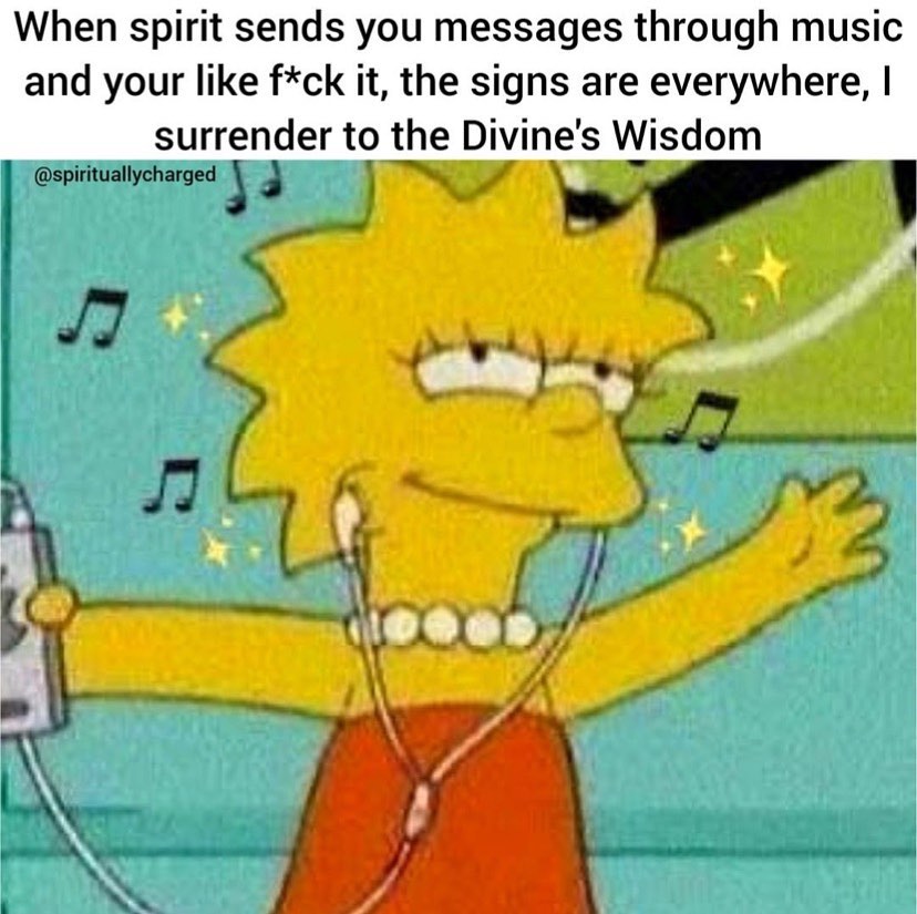 Lisa Simpson getting messages through music