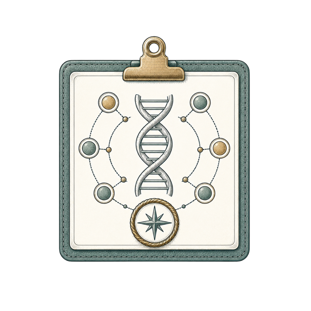 Genetics and DNA diversity illustration for responsible breeding analysis