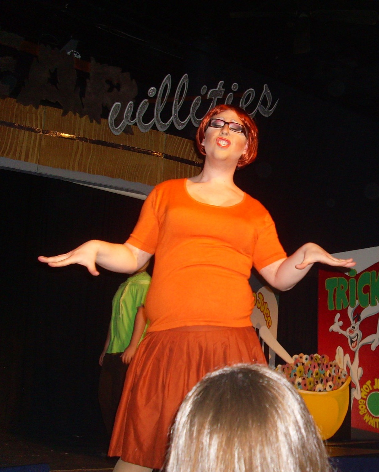 Stella Boheme in her first show as Velma from Scooby Doo