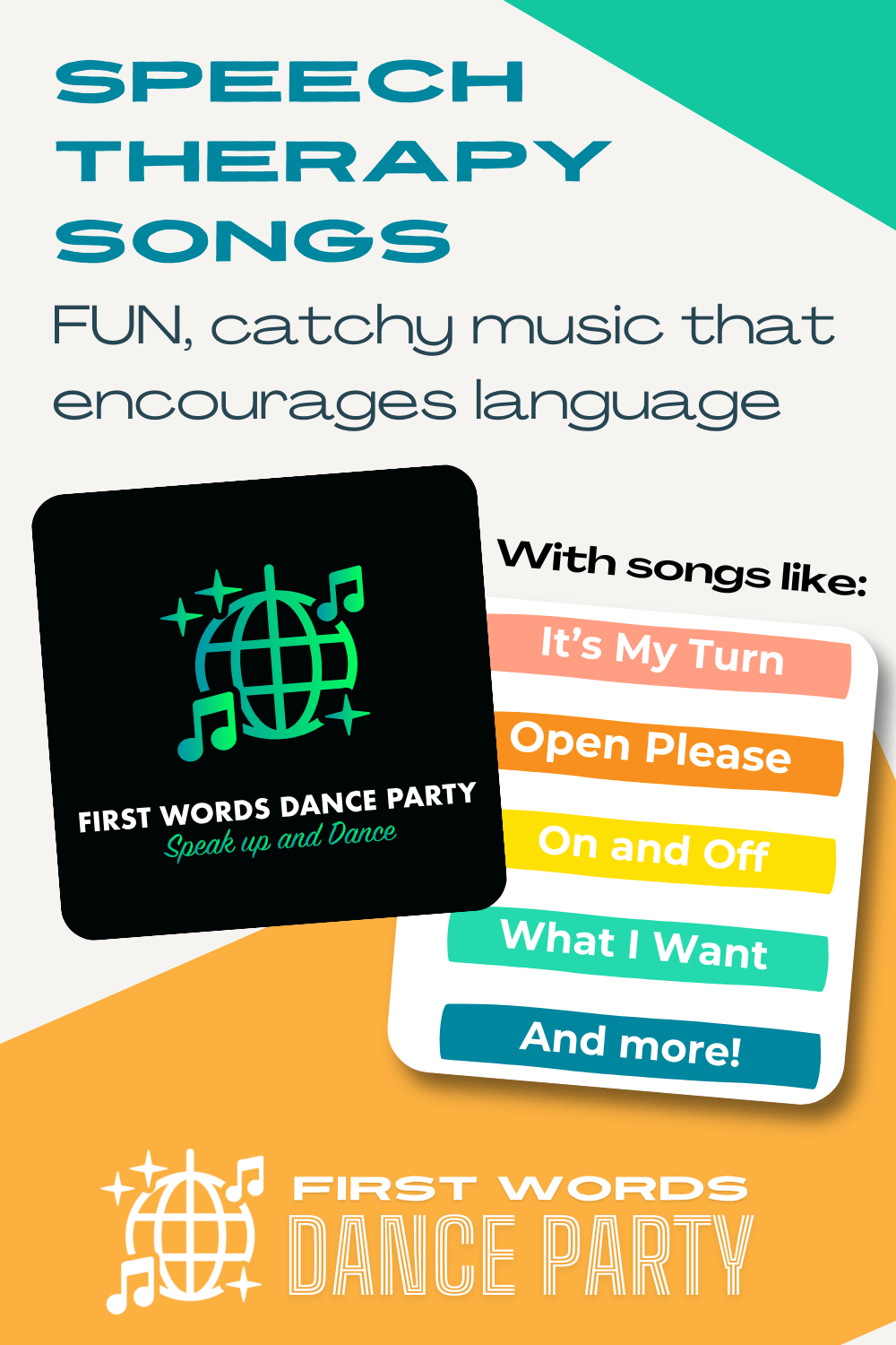 An album cover of speech therapy songs.