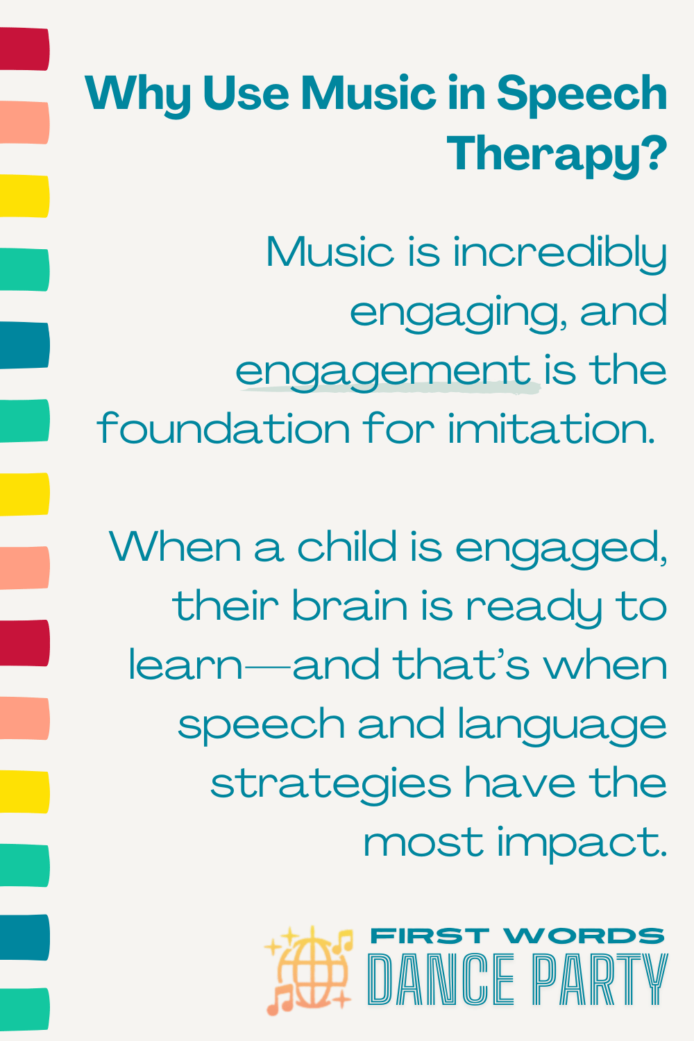 A quote about harnessing the power of using music in speech therapy.
