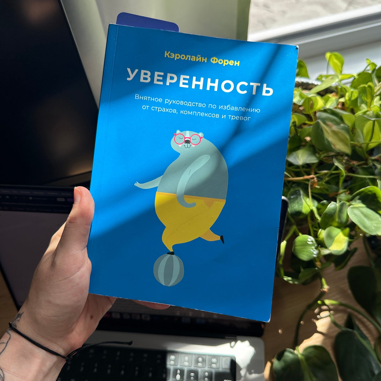 Photo of the book in a hand