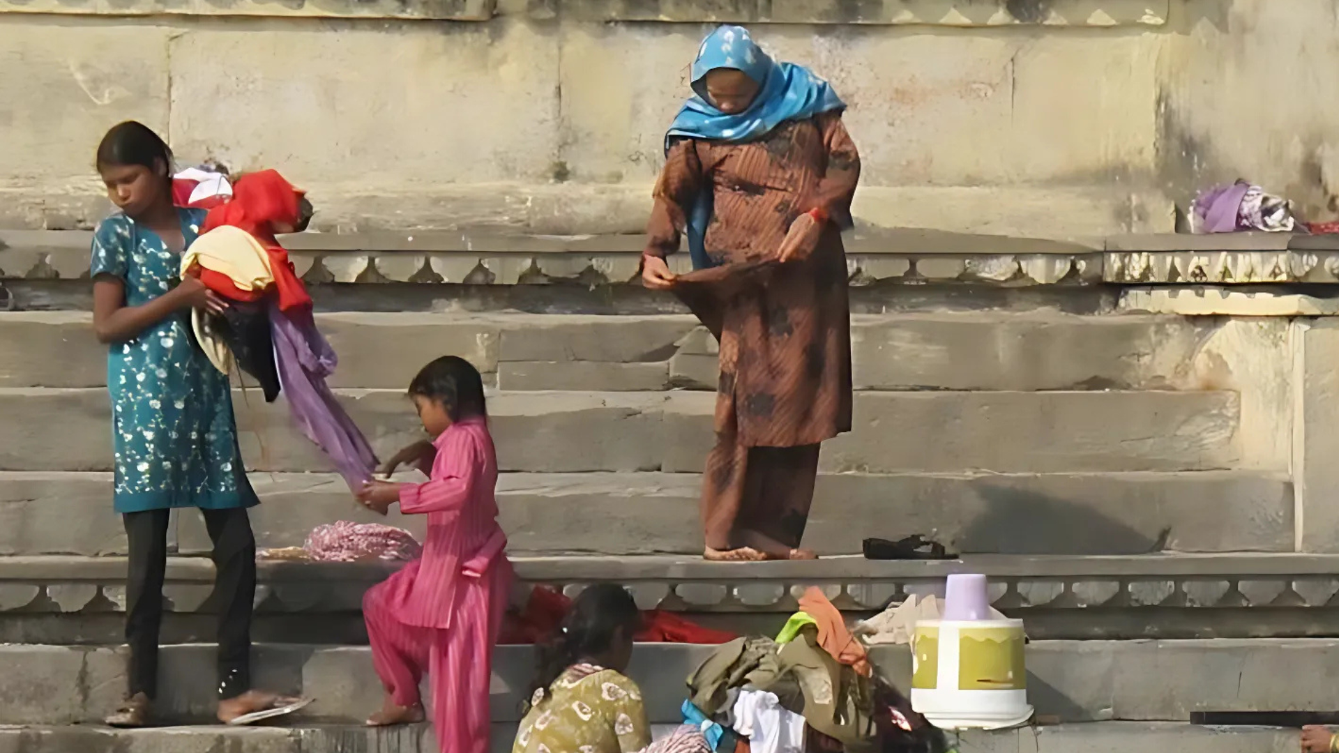 Washing Day by the Lake Udaipur, Rajasthan 