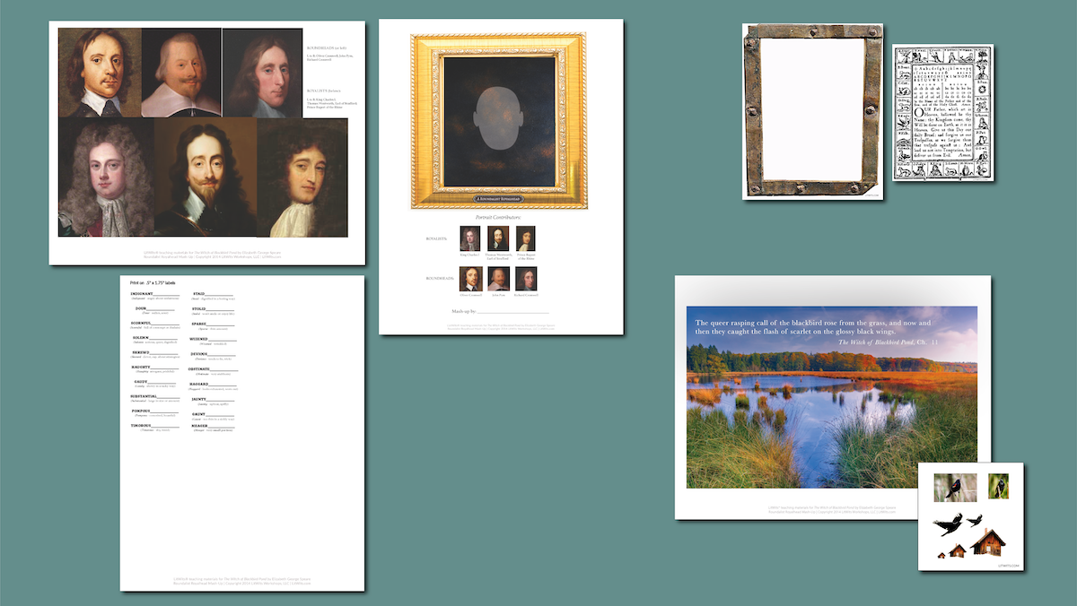 LitWits activity printables and worksheets for THE WITCH OF BLACKBIRD POND by Elizabeth George Speare