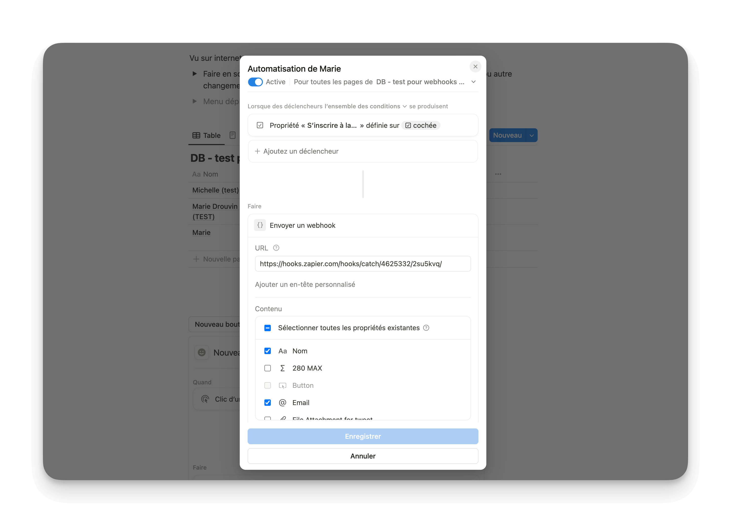 Comment créer une automation webhook dans Notion