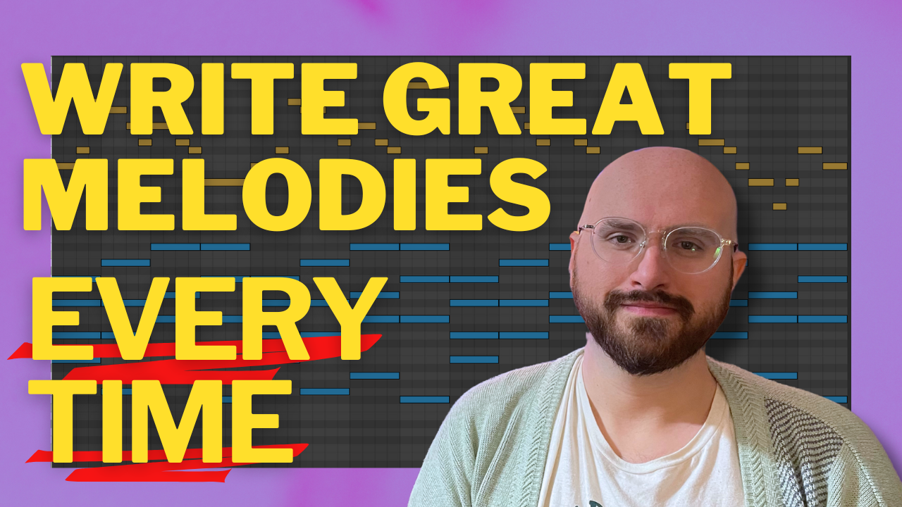 Thumbnail for my video "How to write great melodies every time with the anchor note method."