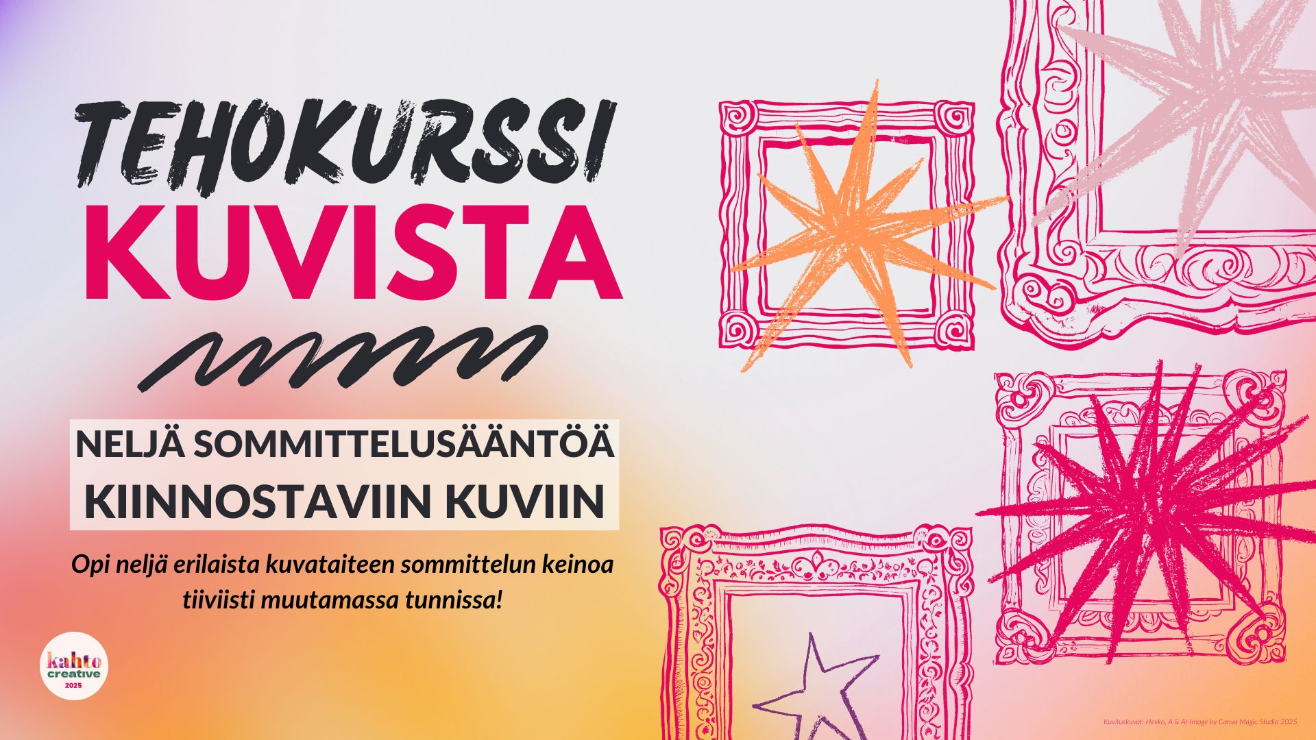 Tehokurssi kuvista - Neljä sommittelusääntöä markkinointikuva