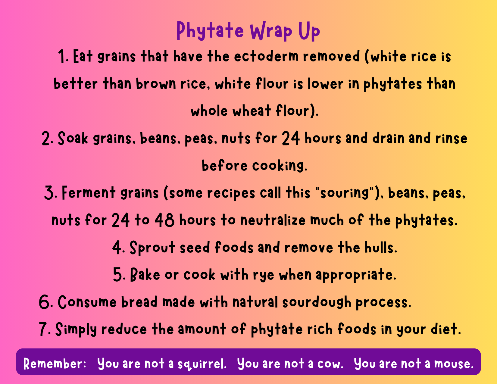 Summary of techniques