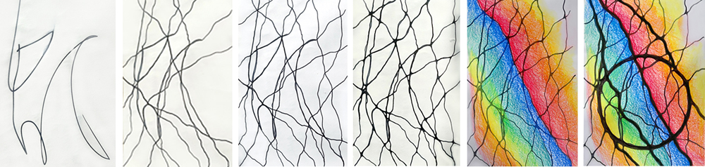Neurographic drawing progression