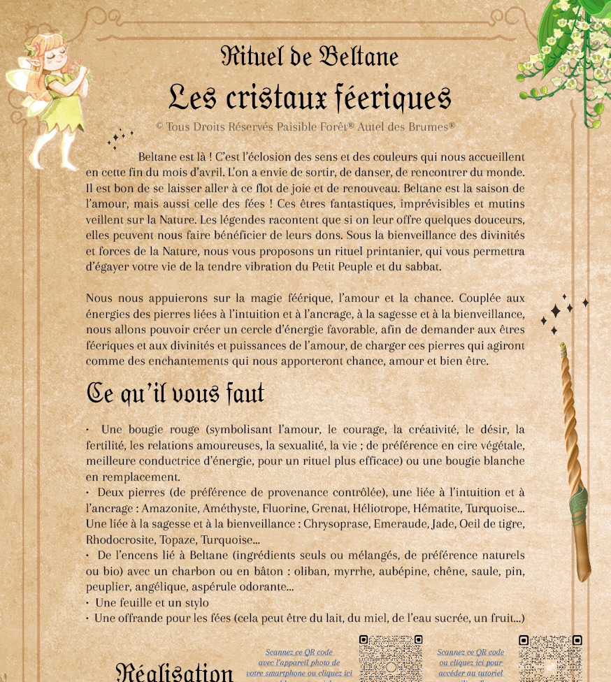 Extrait Rituel Beltane
