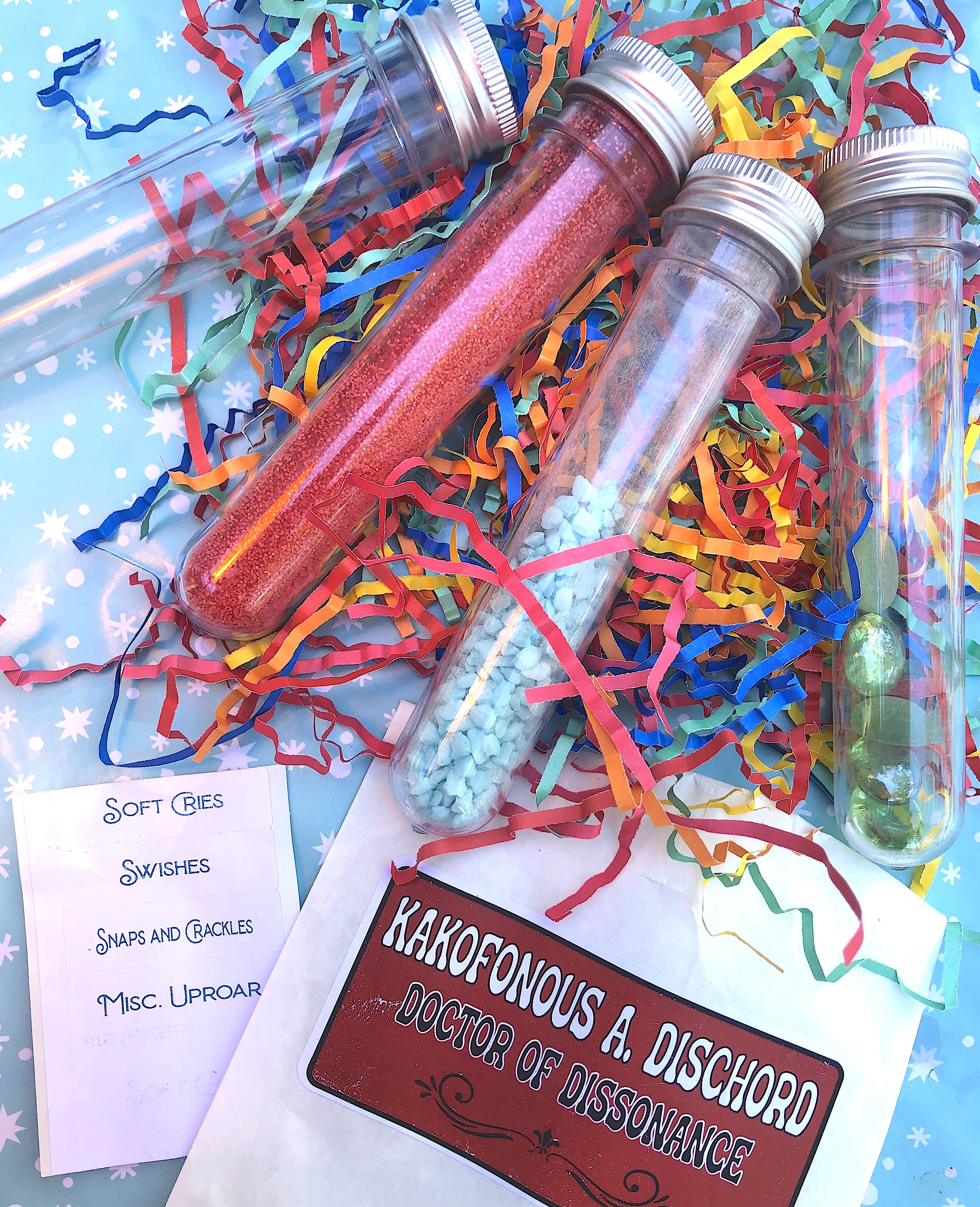 Dr. Dischord's lab specimens - a creative teaching activity for THE PHANTOM TOLLBOOTH by Norton Juster - from LitWits Workshops