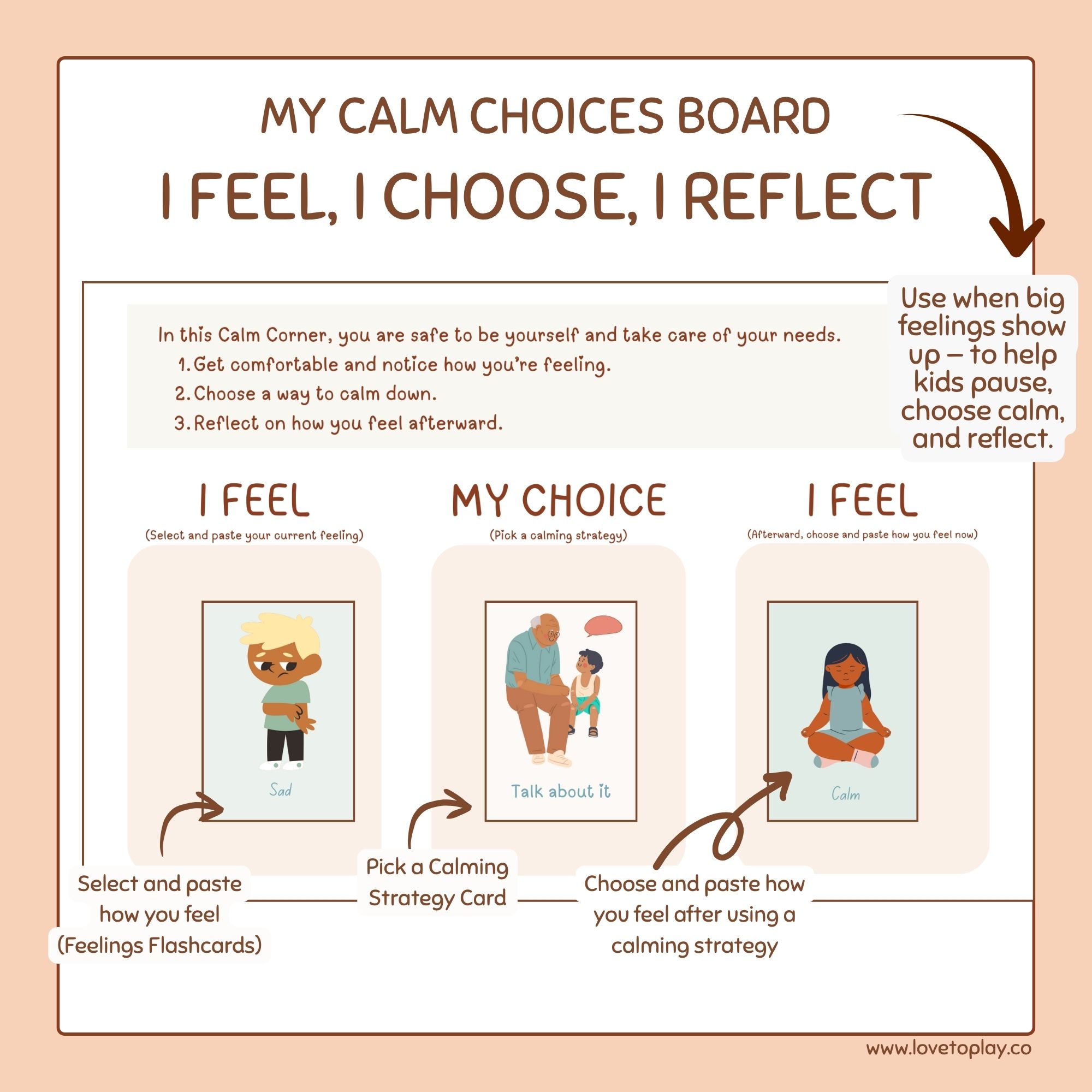 interactive calm corner activities