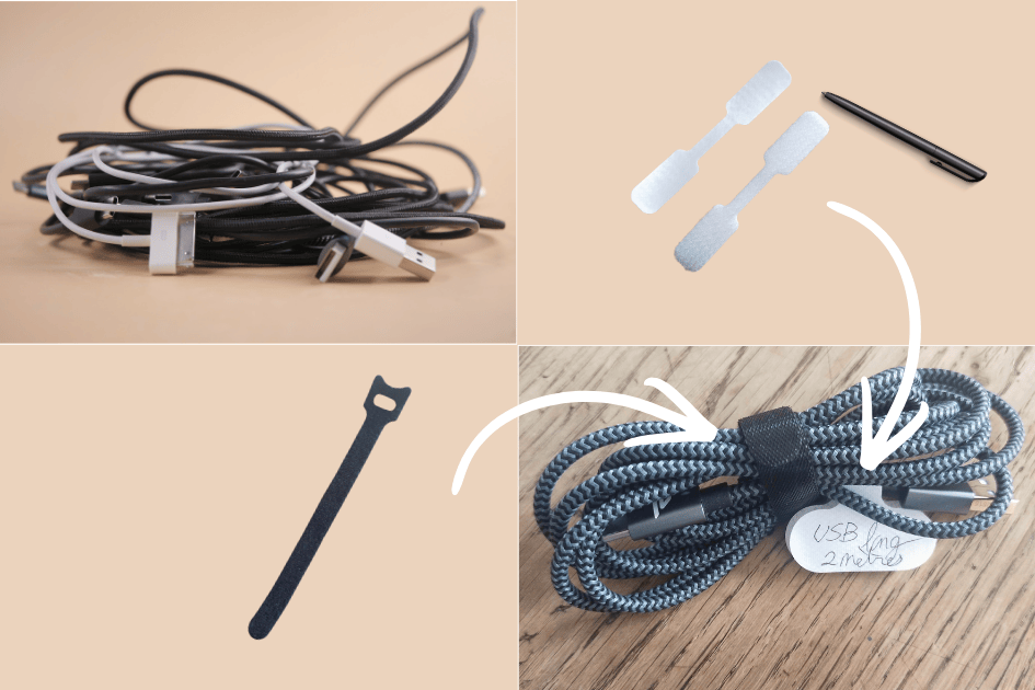 Câbles emmmêles V/s câbles ordonnés avec velcro