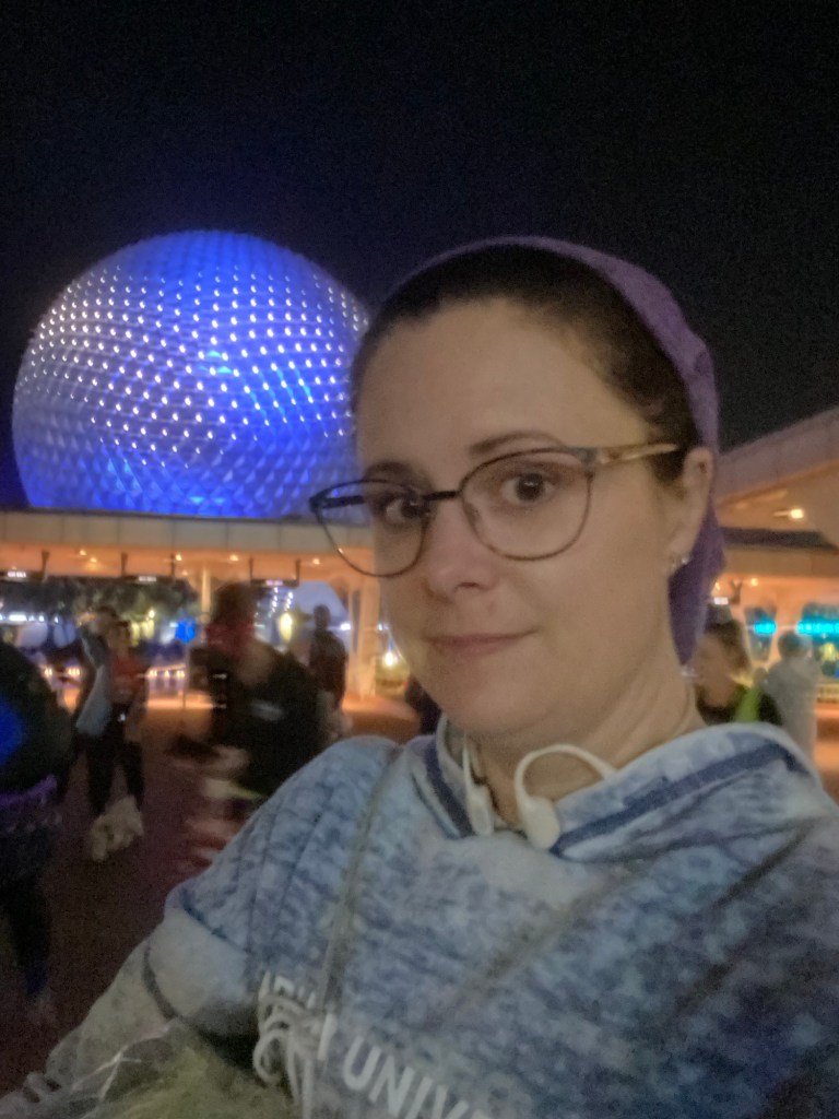 pre race selfie with the epcot ball