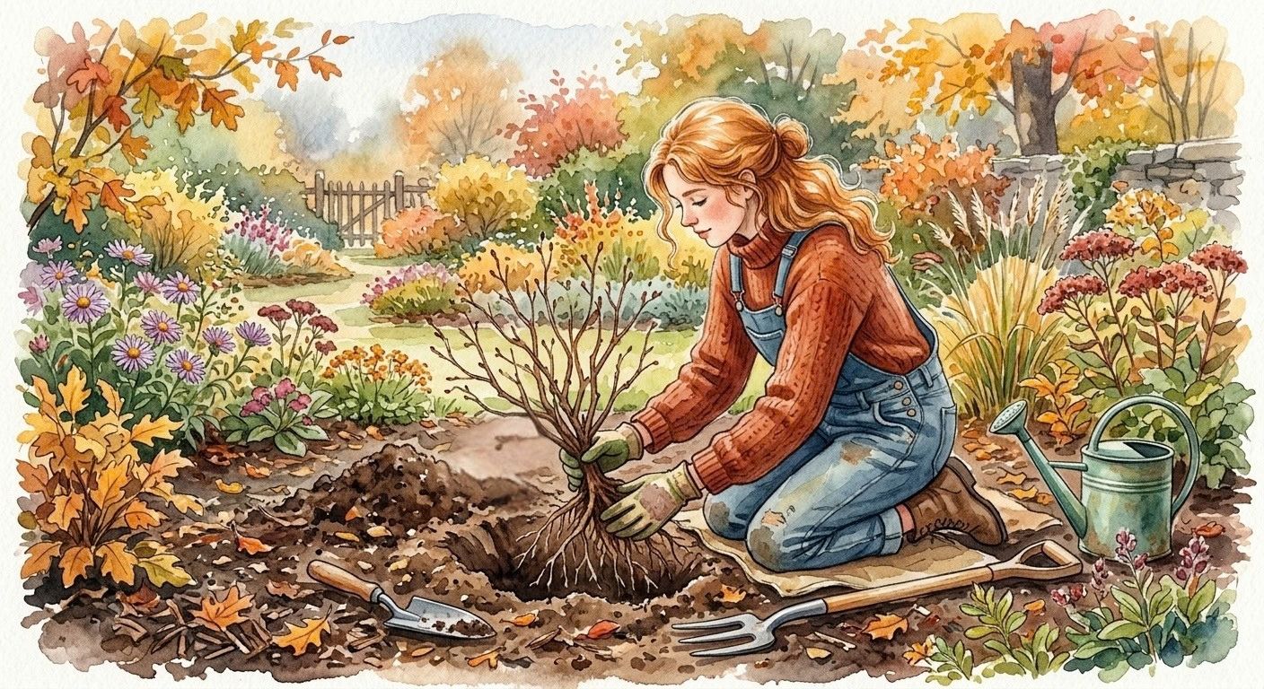 In oktober plant je een haag met wortelgoed
