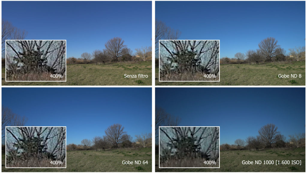 Nitidezza dei filtri ND fissi
