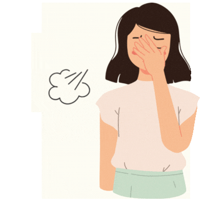 Dessin d'une femme qui soupire