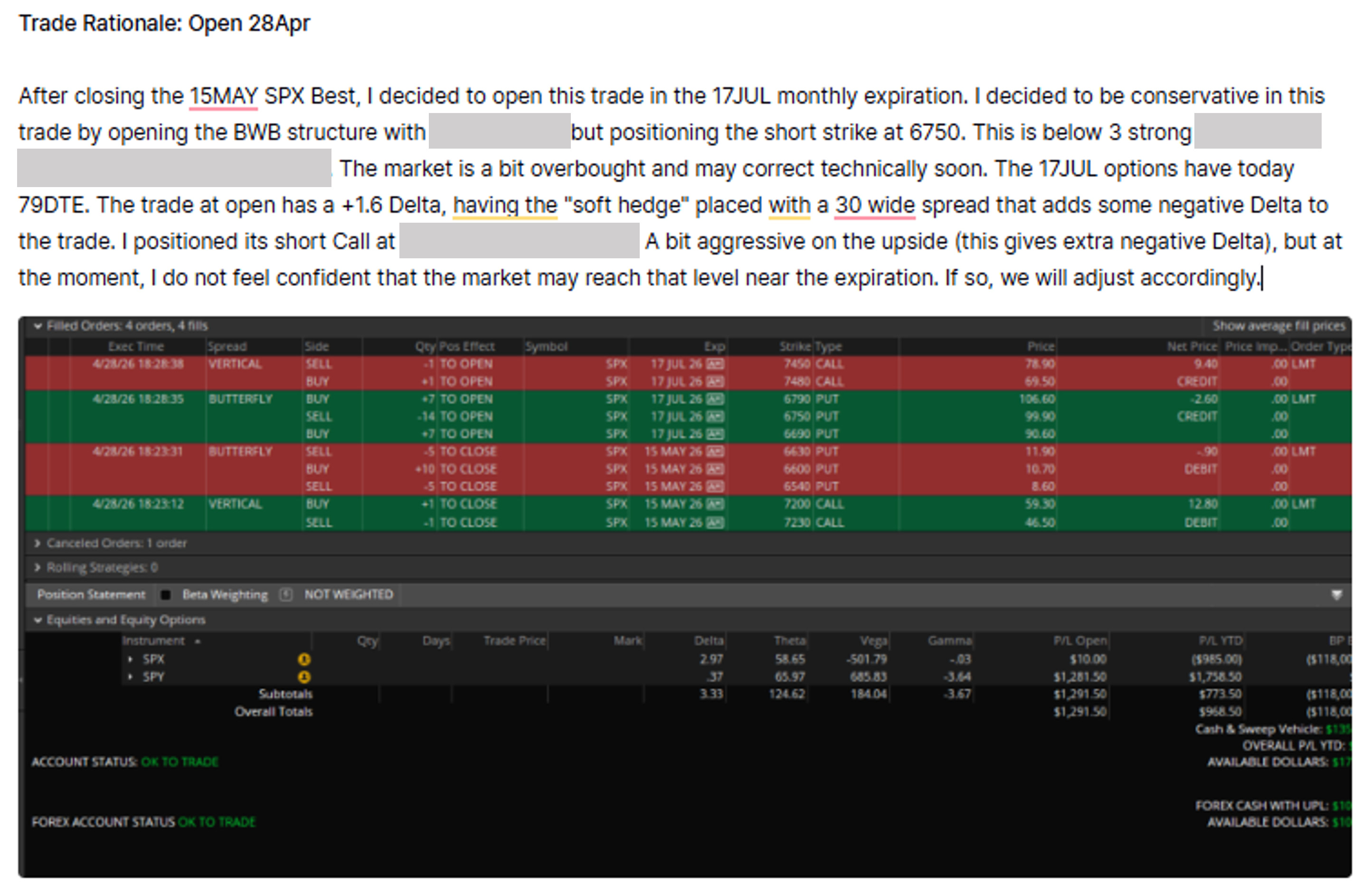 SPX Best rade Open