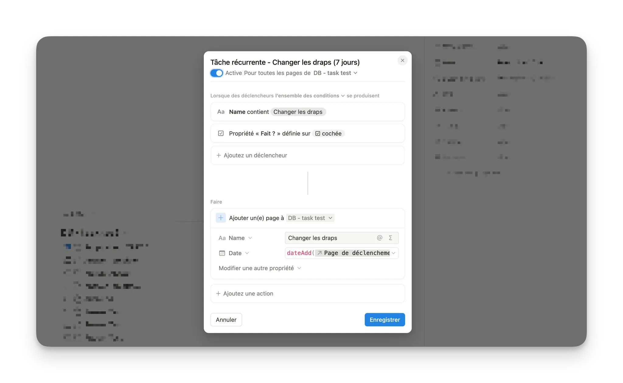Comment créer des tâches réccurentes