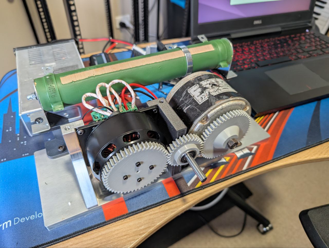 Motorised 3D Printed gear testing jig