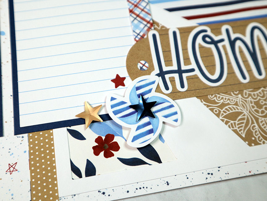 embellishment clusters with stickers, thescrapbookschool.com