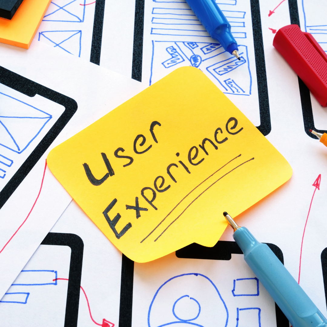 post it note that says USER EXPERIENCE